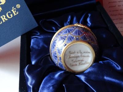 Oeuf impérial de la Maison Fabergé numéroté - numéroté COA - Boîte originale avec aigle - Finition or 24 carats 2