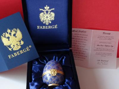 Oeuf impérial de la Maison Fabergé numéroté - numéroté COA - Boîte originale avec aigle - Finition or 24 carats 2