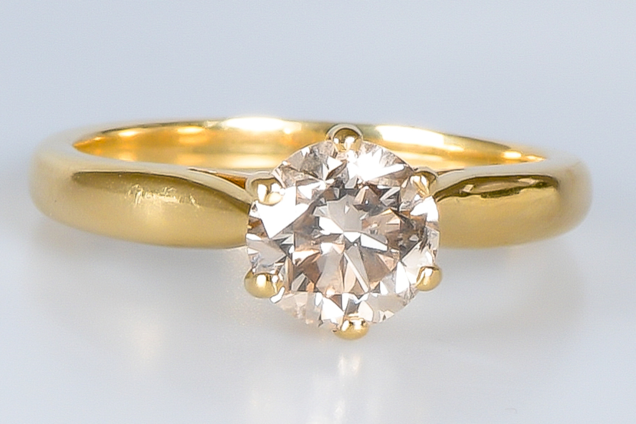 Bague Alliance Vintage Dorée 18k 750/1000 Créateur Taille 55