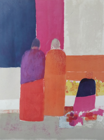 Bernard Cathelin  - Trois indiennes (1967) - Lithographie originale signée 2
