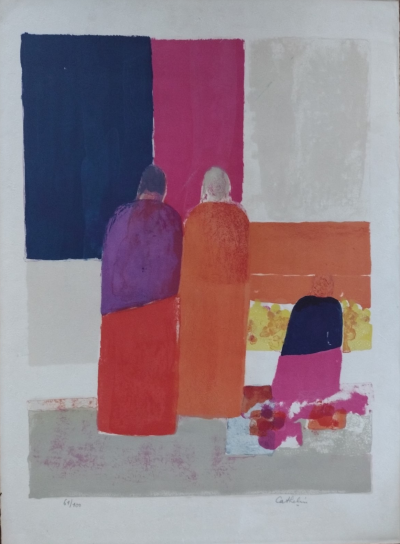Bernard Cathelin  - Trois indiennes (1967) - Lithographie originale signée 2