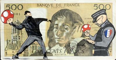 Cisco - Imaginery, 2024 - Acrylique sur billet 2