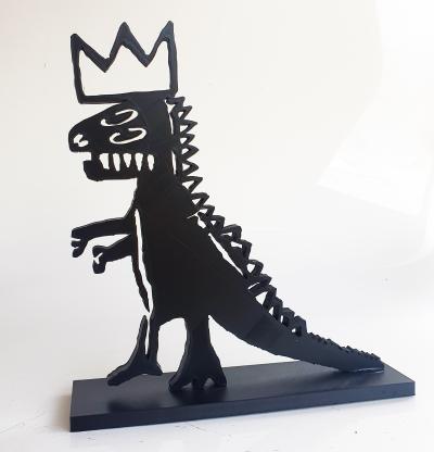 PYB - Basquiat dinosaur, 2024 - Pop street art sculpture 2