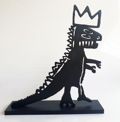 PYB - Basquiat dinosaur, 2024 - Pop street art sculpture 2