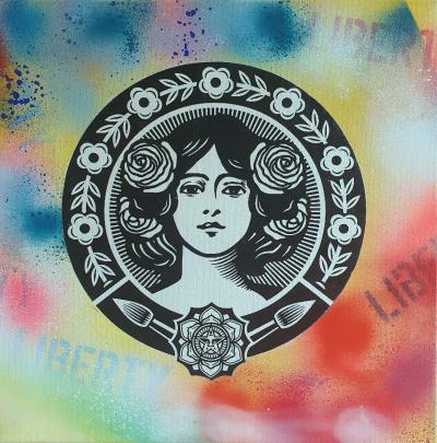 PyB -  Marianne Liberty Obey , 2025 - Peinture acrylique pop street art 2