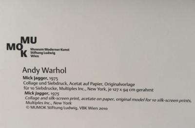 Andy Warhol - Mick Jagger - Musée d’art moderne, Vienne , 2010 - Lithographie 2