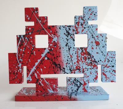 Spaco  - Game over invyder , 2023 - Sculpture pop street art 2
