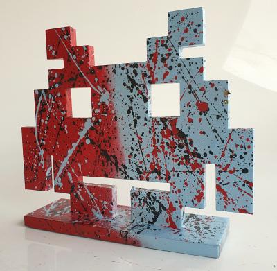 Spaco  - Game over invyder , 2023 - Sculpture pop street art 2