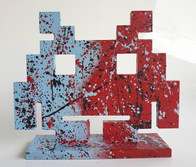 Spaco  - Game over invyder , 2023 - Sculpture pop street art 2