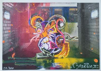 Bordalo II - Print Lighted Rat, 2025 2