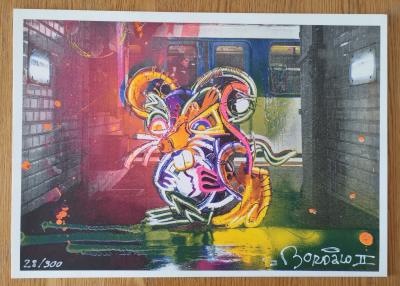 Bordalo II - Print Lighted Rat, 2025 2