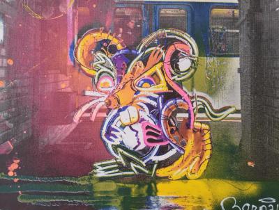 Bordalo II - Print Lighted Rat, 2025 2