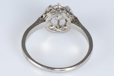 Bague solitaire serti 8 griffes - en or blanc -  0,75ct 2