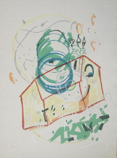 Jérôme FONCHAIN - La maison rouge - Lithographie signée à la main 2