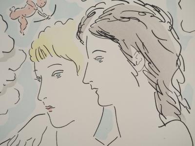 Léonard Tsuguharu FOUJITA : Les amantes - Gravure originale signée 2