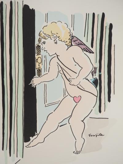 Léonard Tsuguharu FOUJITA: Cupid and the arrows of love, Original signed engraving 2