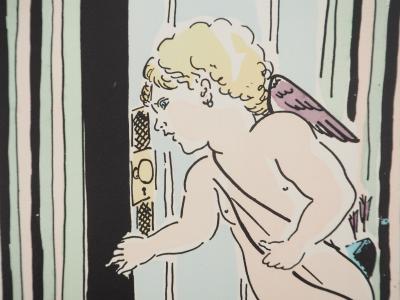 Léonard Tsuguharu FOUJITA: Cupid and the arrows of love, Original signed engraving 2