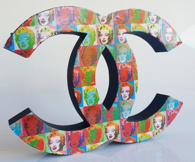 PyB - Chanel marilyn Warhol  2023 - Sculpture pop street art 2
