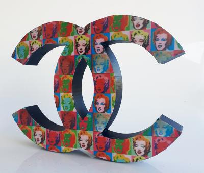 PyB - Chanel marilyn Warhol  2023 - Sculpture pop street art 2