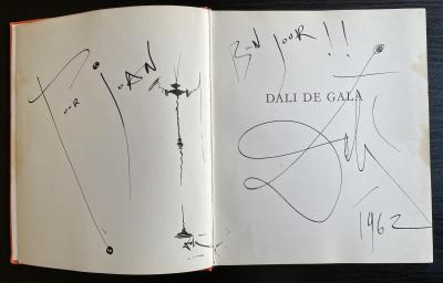 Salvador DALI - Dali de Gala dédicace signée avec dessin 2