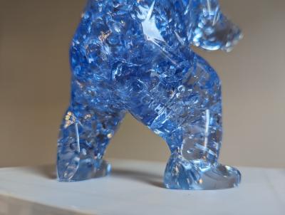 Richard ORLINSKI - Ours bulle bleu translucide (Bear Bubble) - 2023 2
