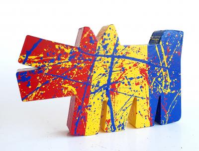 SPACO - Haring-dog, 2023 - Sculpture pop street art 2