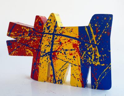 SPACO - Haring-dog, 2023 - Sculpture pop street art 2