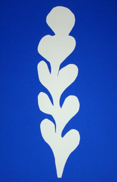 Henri MATISSE (d’après) - Palme blanche sur fond bleu, 1994 - Sérigraphie signée 2