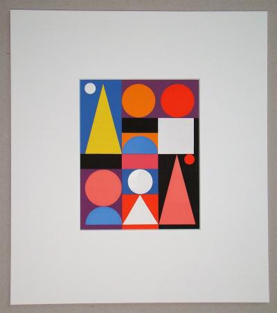 Auguste HERBIN (d’après) - Composition sur le mot Jaune, 1955 - Sérigraphie en couleurs 2