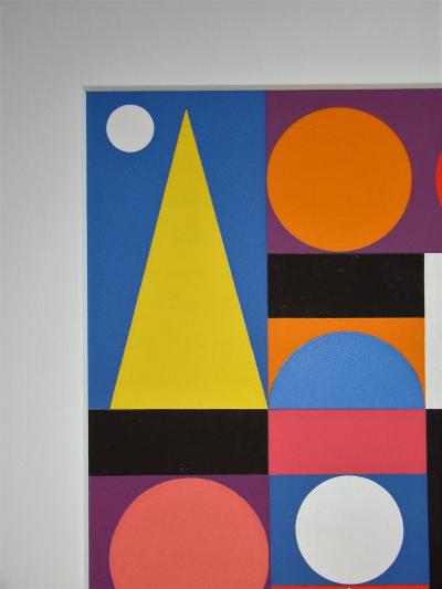 Auguste HERBIN (d’après) - Composition sur le mot Jaune, 1955 - Sérigraphie en couleurs 2