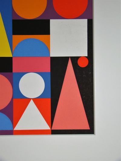 Auguste HERBIN (d’après) - Composition sur le mot Jaune, 1955 - Sérigraphie en couleurs 2