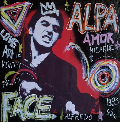 SPACO  - Scarface al Pacino, 2023  - Tableau pop street art 2