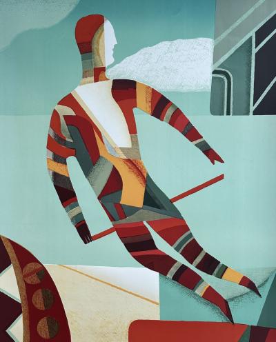 Max Papart (1911-1994) - Le Trapéziste, 1985 - Lithographie originale signée au crayon 2