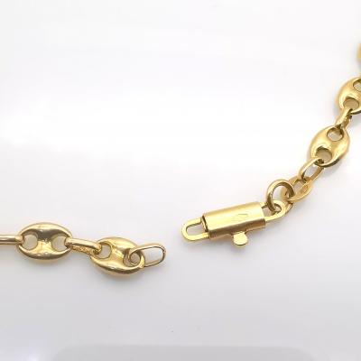 Chaîne Maille Grain De Café 60 Cm X 5 Mm Plaqué Or 18 Carats Plaqué Or 18 Carats - Achat / Vente