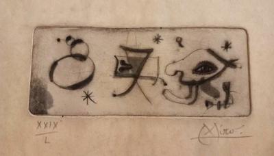 Joan Miró - Sans titre - Gravure ancienne signée au crayon, Édition Limitée