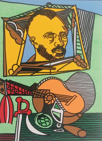 Gudmundur ERRO - Van Gogh et Picasso, 1994 - Sérigraphie originale signée 2