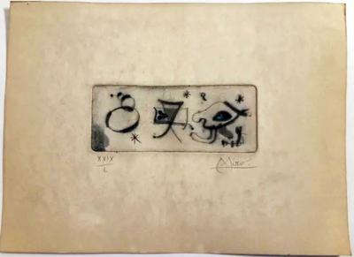 Joan Miró - Grabado Antiguo, 1960 - Edición limitada Firmada 2