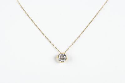 Collier chaine en Or Jaune 18 carats ornée d’1 diamant - 0,80cts