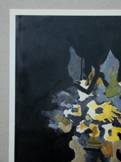 Georges BRAQUE ( d’après ) - Vase De Fleures Jaunes, 1955 - Lithographie signée 2