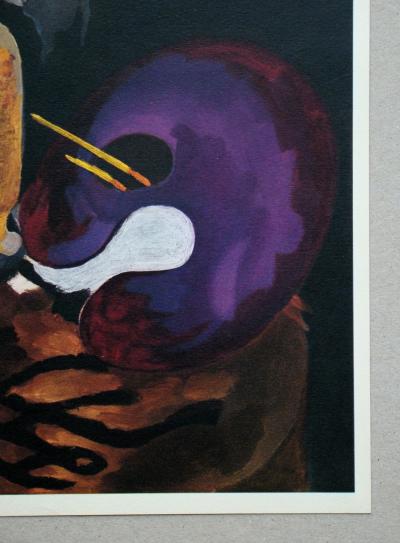 Georges BRAQUE ( d’après ) - Vase De Fleures Jaunes, 1955 - Lithographie signée 2