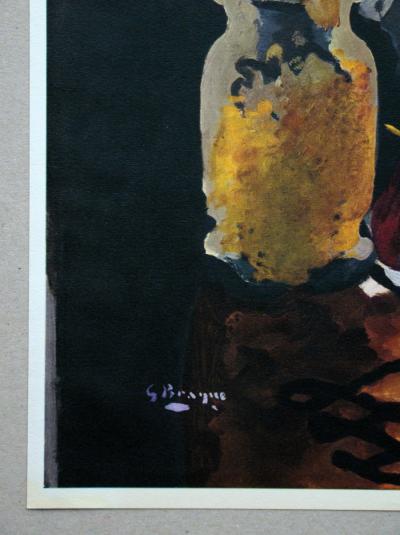 Georges BRAQUE ( d’après ) - Vase De Fleures Jaunes, 1955 - Lithographie signée 2