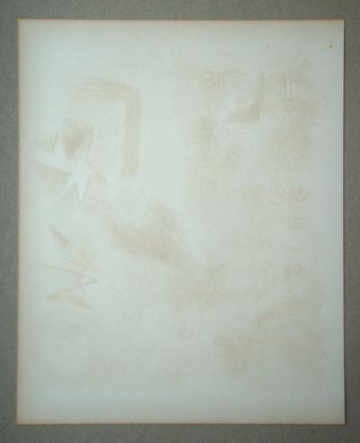 André MASSON - Astres et Visages, 1972 - Lithographie originale en couleurs 2