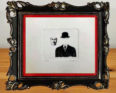 René Magritte - Grabado Antiguo firmado a lápiz, Edición Limitada 2