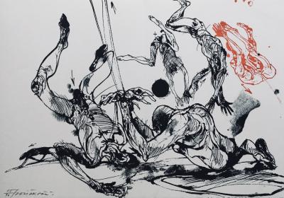 Vladimir VELICKOVIC - Les Noyers de l’Altenburg, 2003 - Lithographie originale signée 2
