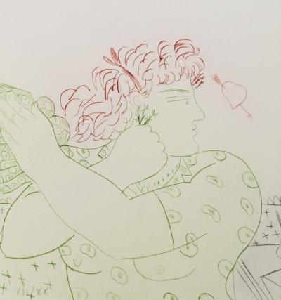 Alekos FASSIANOS - Serena I, 1989 - Pointe-sèche originale signée au crayon 2
