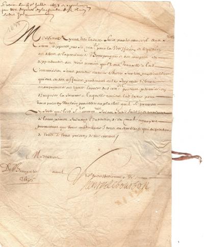 Henri II de Bourbon, prince de Condé. Pièce et lettre signées. 1636 et 1638 2