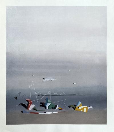 Yves Tanguy - Surrealist landscape - Lithograph signed in the plate 2