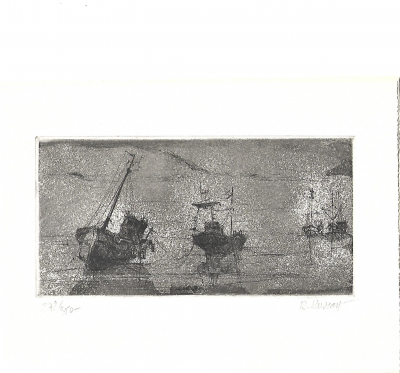 Roland RUSCART - Marée basse - Gravure originale signée 2