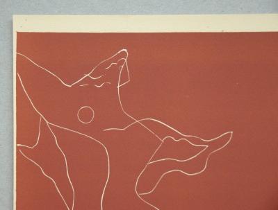Henri LAURENS - Sirènes, 1959 - Gravure sur linoléum monogrammée 2