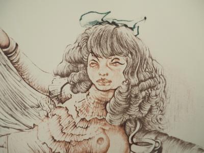 Hans BELLMER : Fille surréaliste à la pomme, Affiche en lithographie originale 2